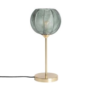 Lampe à poser métal et verre vert