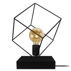 Lampe à poser métal H37cm noir ;Abat-jour: noir