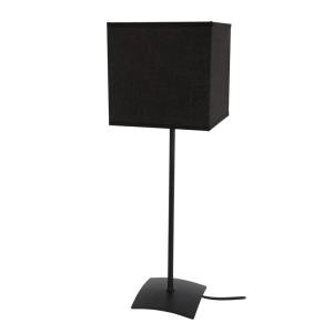 Lampe à poser métal noir  abat-jour tissu