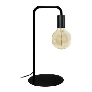 Lampe à poser métal noir H45cm Abat-jour ampoule