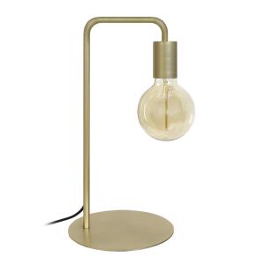 Lampe à poser métal or abat-jour ampoule