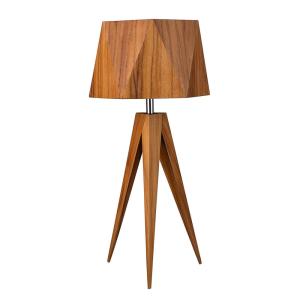 Lampe à poser Placage de bois naturel, Aluminium plaqué nic…