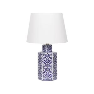 Lampe à poser porcelaine bleu