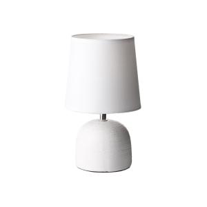 Lampe à poser ronde céramique blanche effet naturel - 16x16…