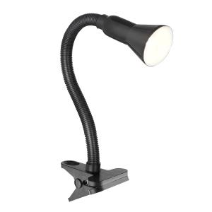 Lampe à poser spot à pince métal noir e14 - H50 cm