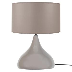 Lampe a poser tissu taupe 35  cm