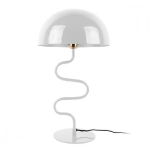 Lampe à poser torsadée métal blanc H54cm