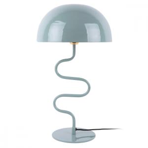 Lampe à poser torsadée métal bleu H54cm