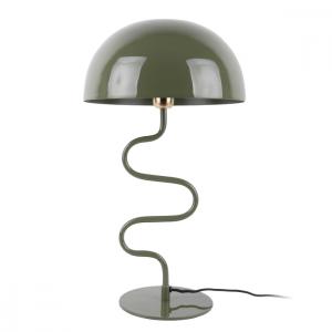 Lampe à poser torsadée métal vert H54cm