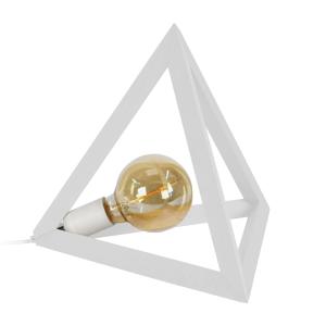 Lampe a Poser TOSEL ,bois,Blanc  ,H30xD35xP35cm