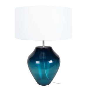 *LAMPE A POSER TOSEL ,verre,Bleu,H50xD35xP35 cm