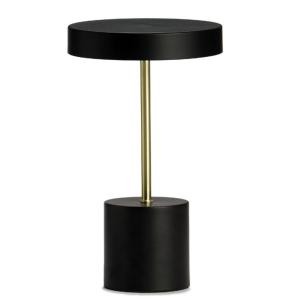 Lampe à poser vintage métal noir et doré 18x18x30cm