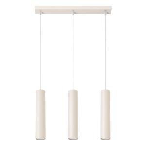 Lampe à suspension acier beige H 98 cm