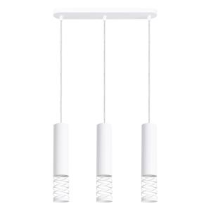 Lampe à suspension acier blanc H 125 cm