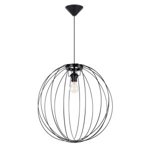 Lampe à suspension acier noir H 110 cm