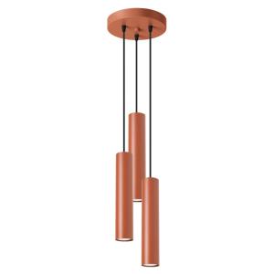 Lampe à suspension acier ocre rouge H 108 cm
