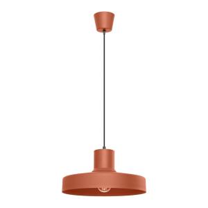 Lampe à suspension acier ocre rouge H 120 cm