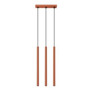 Lampe à suspension acier ocre rouge H 94 cm
