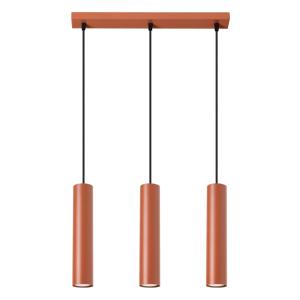 Lampe à suspension acier ocre rouge H 98 cm