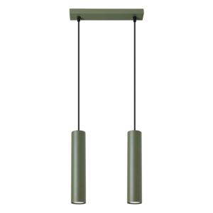 Lampe à suspension acier vert H 105 cm