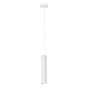 Lampe à suspension aluminium blanc H 118 cm