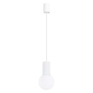 Lampe à suspension aluminium blanc H 120 cm