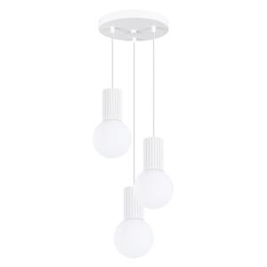 Lampe à suspension aluminium blanc H 125 cm