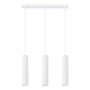 Lampe à suspension aluminium blanc H 98 cm
