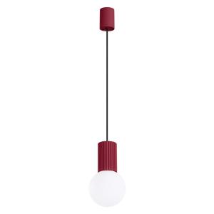 Lampe à suspension aluminium bourgogne H 120 cm
