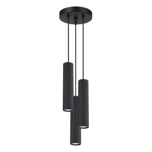 Lampe à suspension aluminium noir H 108 cm