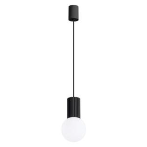 Lampe à suspension aluminium noir H 120 cm