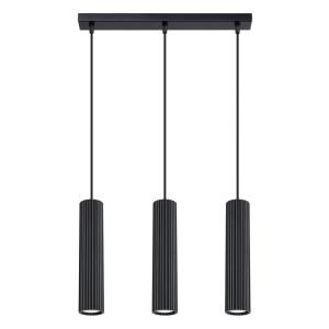 Lampe à suspension aluminium noir H 98 cm
