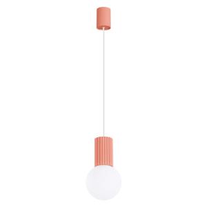 Lampe à suspension aluminium pêche H 120 cm