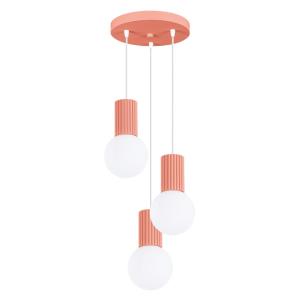 Lampe à suspension aluminium pêche H 125 cm