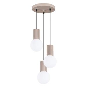 Lampe à suspension aluminium taupe H 125 cm