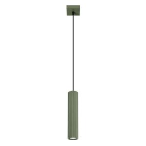 Lampe à suspension aluminium vert H 118 cm
