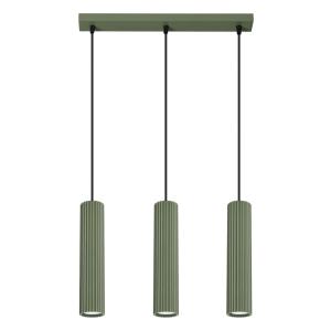 Lampe à suspension aluminium vert H 98 cm