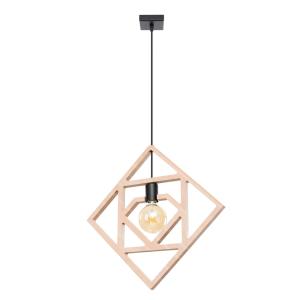 Lampe à suspension boisnoir H 145 cm
