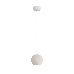 Lampe à suspension boule en béton blanc