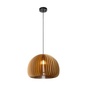 Lampe à suspension en bois, 45 x 230 cm, marron