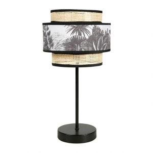 Lampe abat-jour papier rotin 3 niveaux ombrage