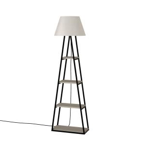 Lampe avec 4 étagères H165 cm - Taupe