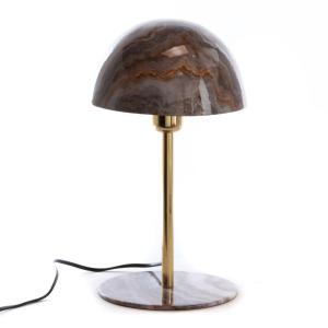 Lampe Basile  marbré 36 cm marron en métal