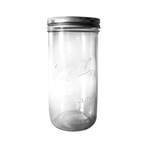 Lampe bocal en verre gris