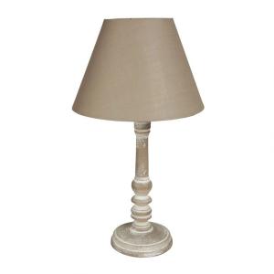 Lampe bois Taupe