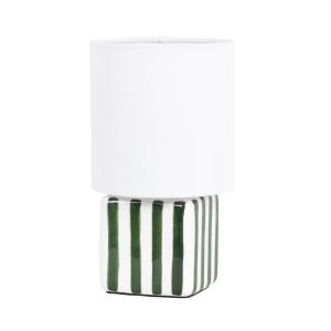 Lampe carrée à rayures bicolores et abat-jour en polyester…
