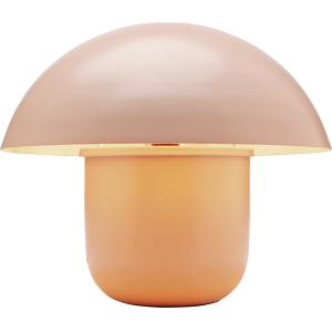 Lampe champignon en acier rose