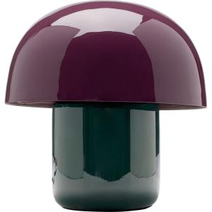 Lampe champignon en acier violet et vert