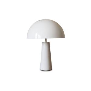 Lampe champignon en marbre blanc