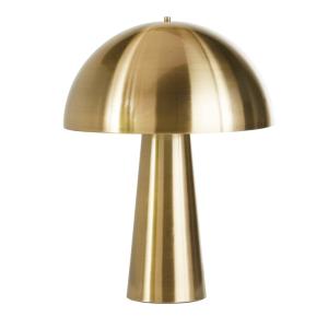Lampe champignon en métal doré